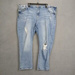 Celebrity Pink The Bestie Jeans Womens 44 Blue Denim Distressed Straight Leg